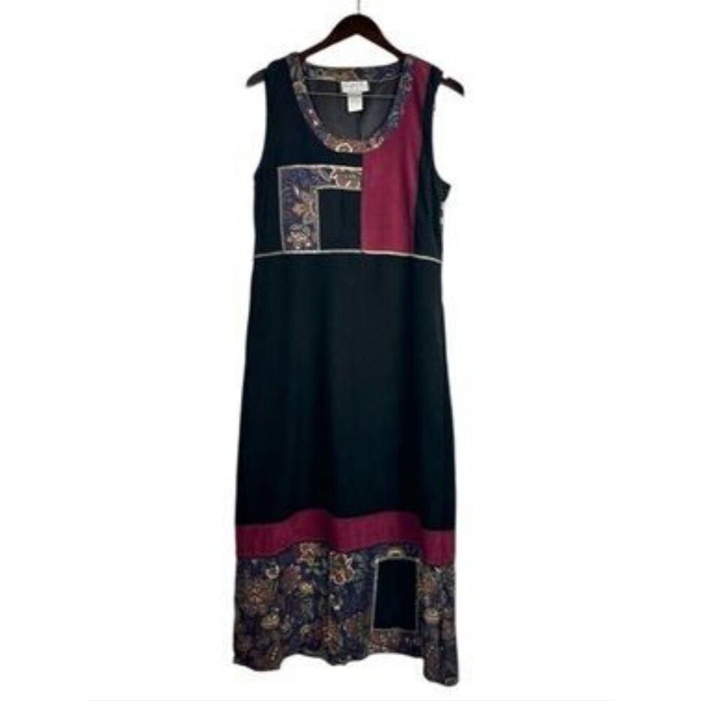 Women's Size Large Tapestry Maxi Dress Vintage